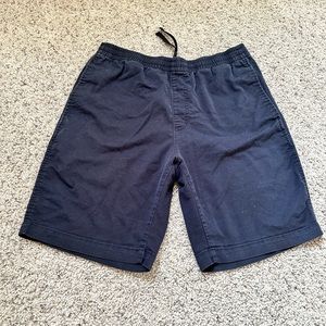 Black canvas shorts